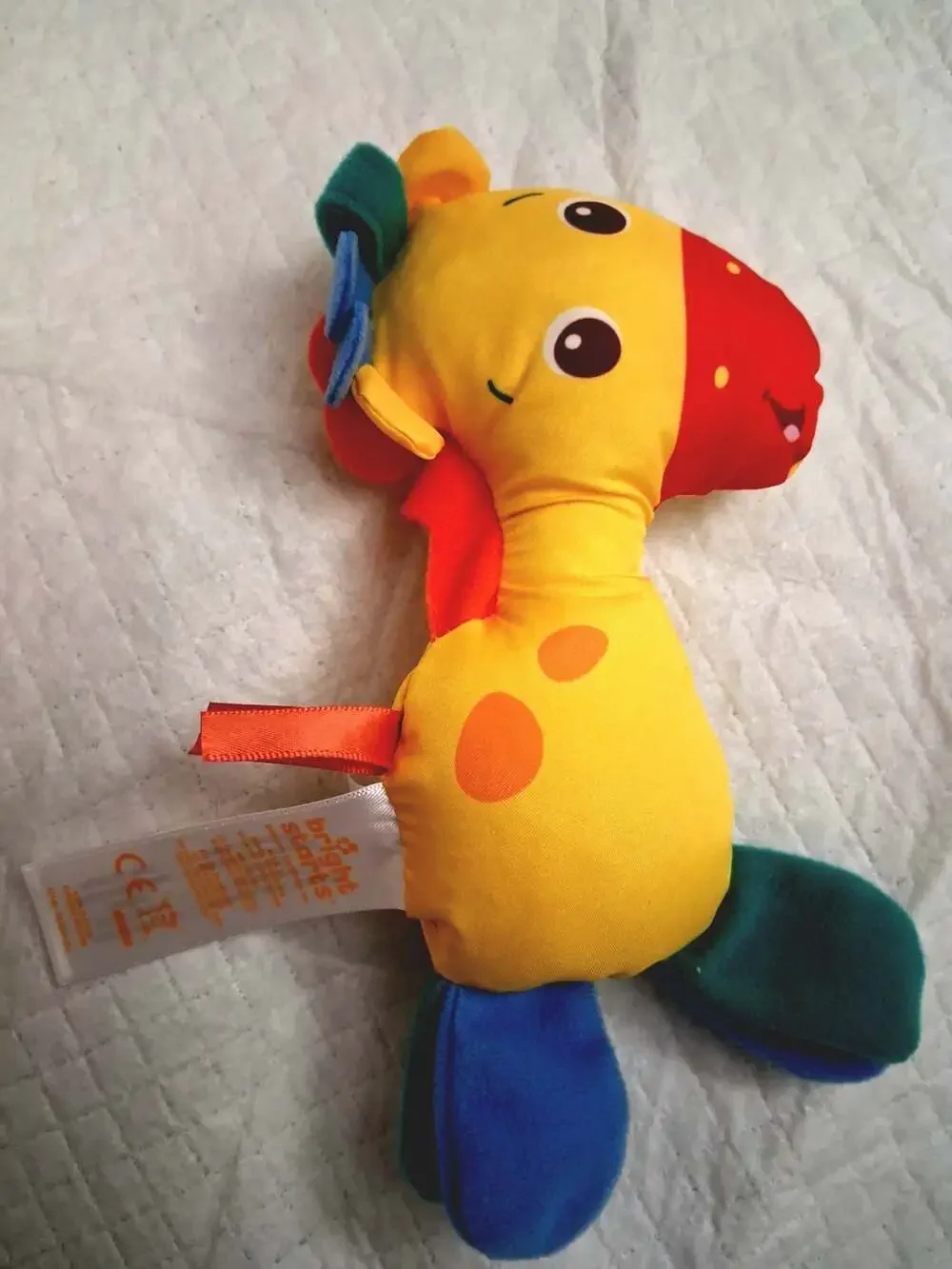 Gerber Baby Beanie Hats and Bright Starts Giraffe Toy Bundle